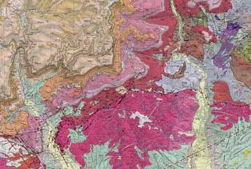 Porción de mapa geológico
