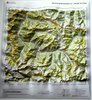 Topographic map of Catalonia 1:100,000 (raised relief map). Val d'Aran
